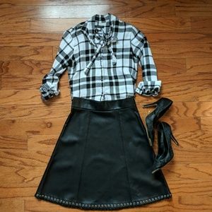 Zara faux leather skirt
